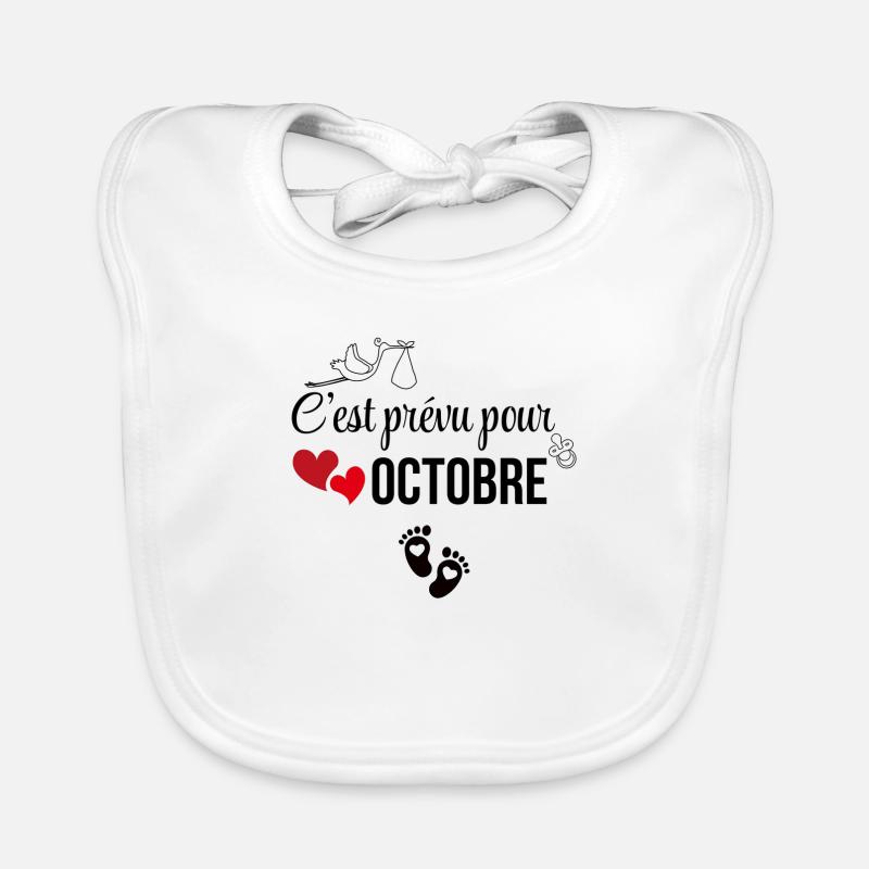C’est prévu pour octobre - annonce de grossesse Bavoir bio Bébé