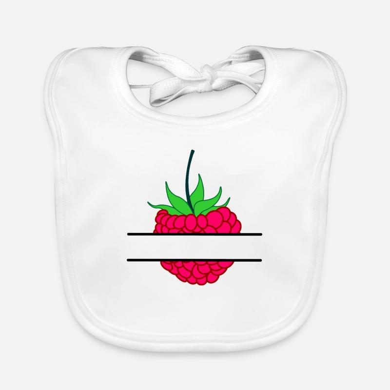 Raspberry banner Organic Baby Bibs