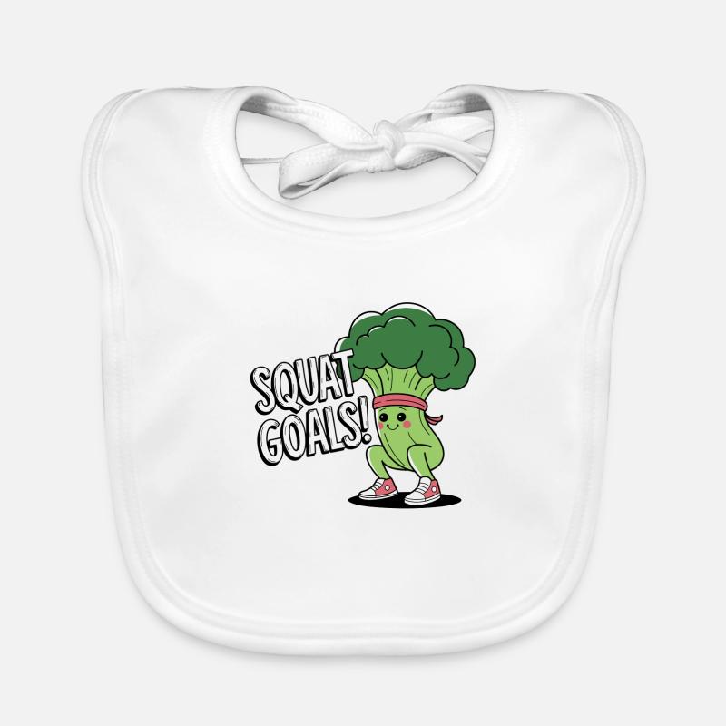 Squat Goals Organic Baby Bibs