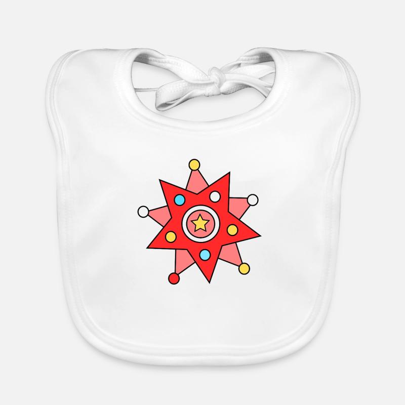 Stars different - Organic Baby Bibs - white