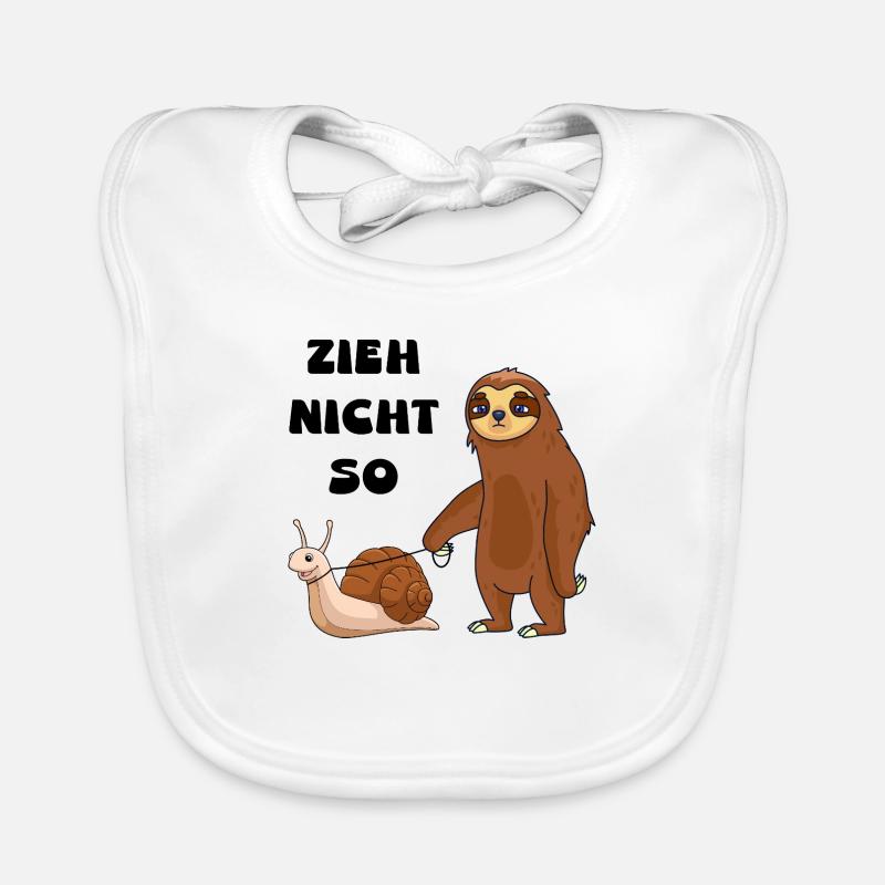 Don't pull a snail and a sloth Organic Baby Bibs