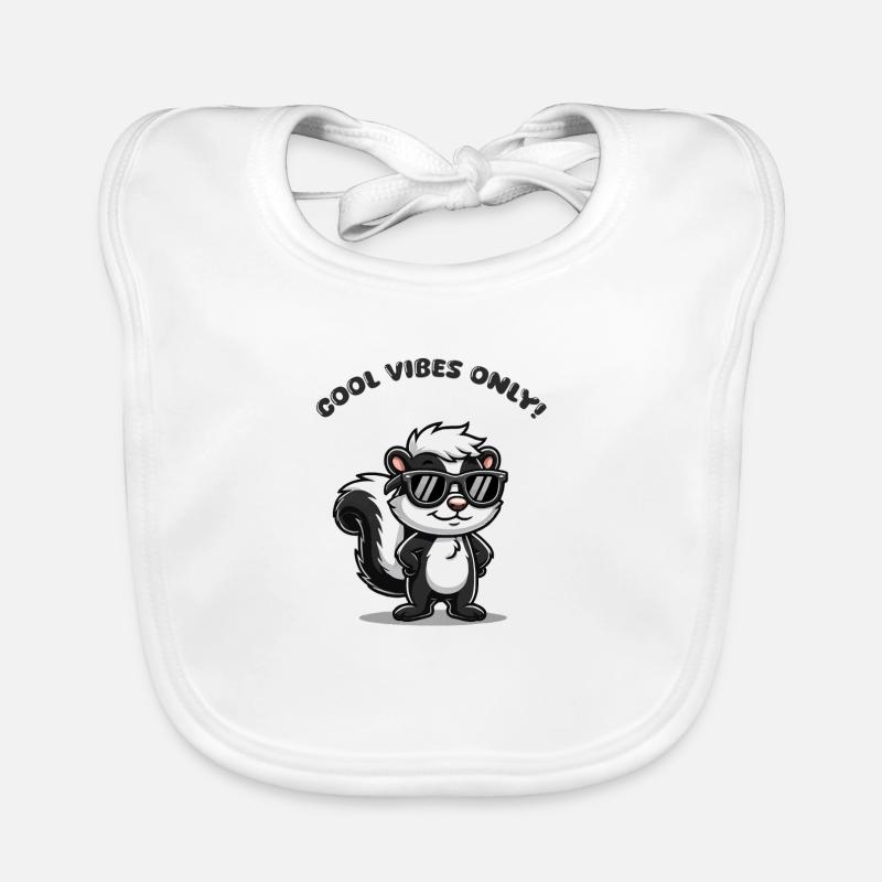 Skunk Comic Cool Organic Baby Bibs
