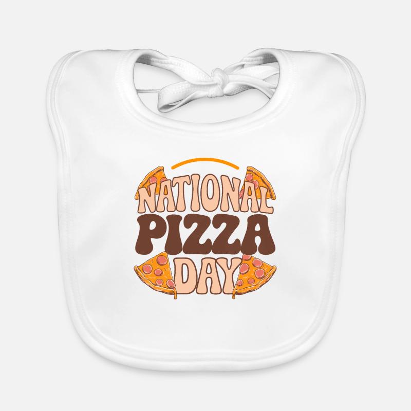 Journée nationale de la pizza 2025 pizza day gift Bavoir bio Bébé