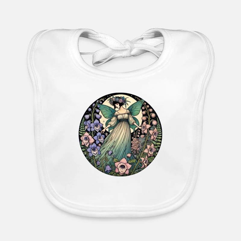 Déesse fée vintage au clair de lune Bavoir bio Bébé