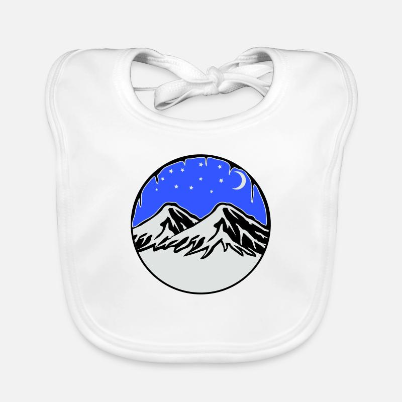 Starry sky mountains Organic Baby Bibs