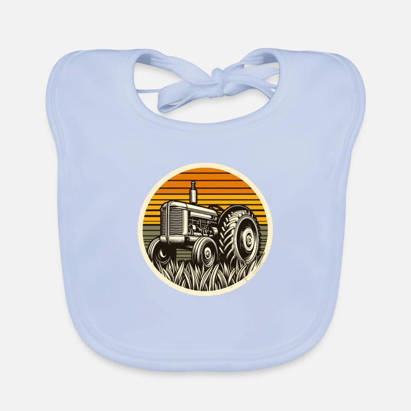 Oldtimer Traktor Bauern Traktor Baby Bio-Lätzchen