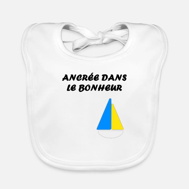 Ancrée dans le bonheur Bavoir bio Bébé