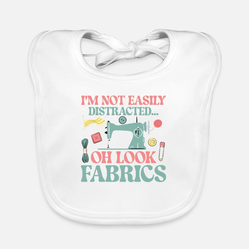 I'm Not Easily Distracted Quilter Quilting Baby Bio-Lätzchen