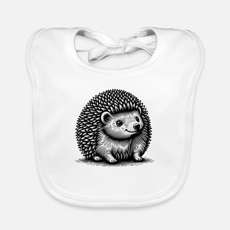 Cute little hedgehog Organic Baby Bibs