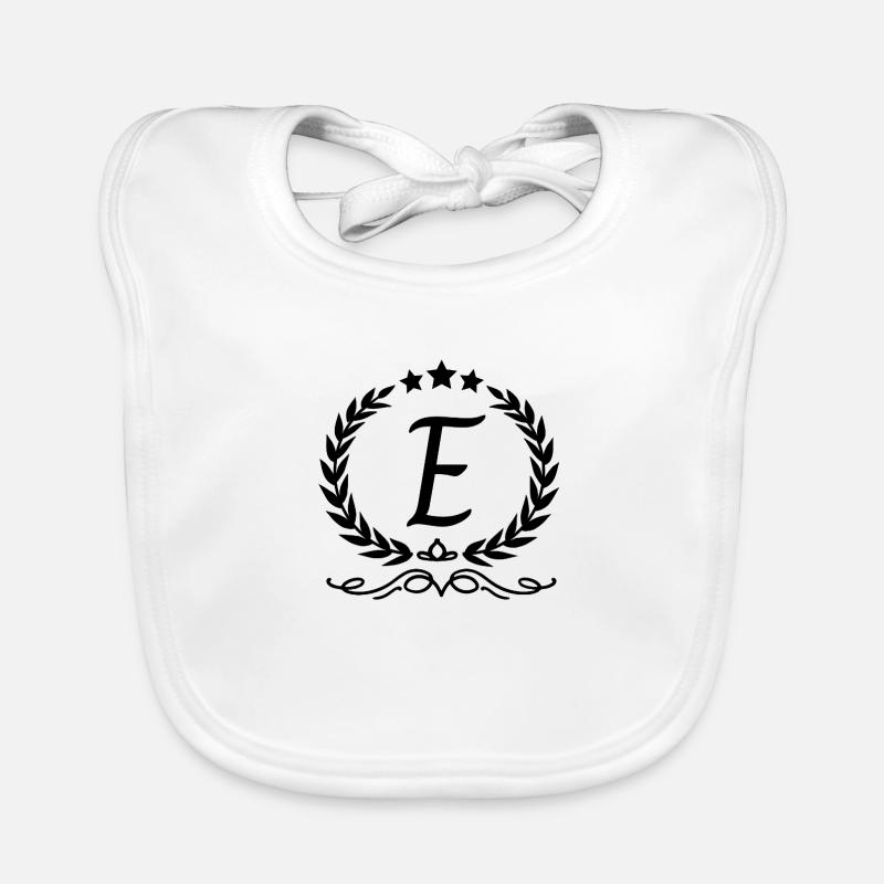 Lettre e couronne Bavoir bio Bébé