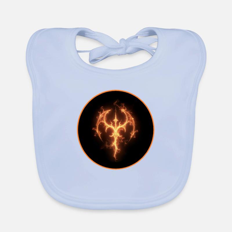 Fire Shield Symbol Organic Baby Bibs