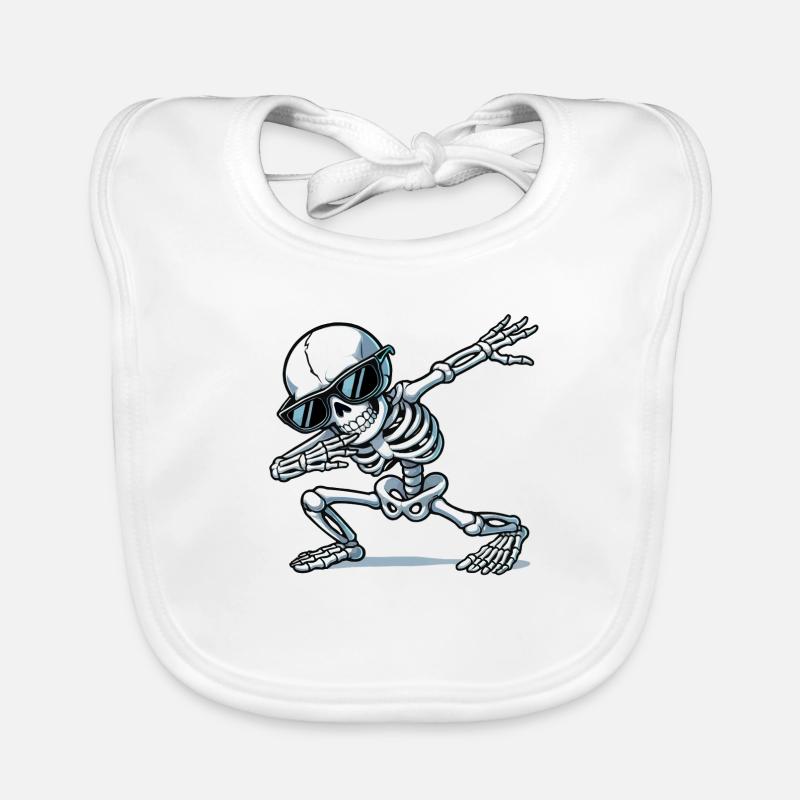 skull dabbing Baby Bio-Lätzchen