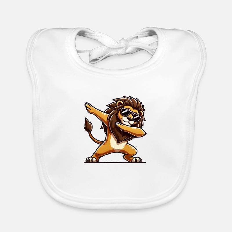 Lion Bande dessinée Dabbing Bavoir bio Bébé