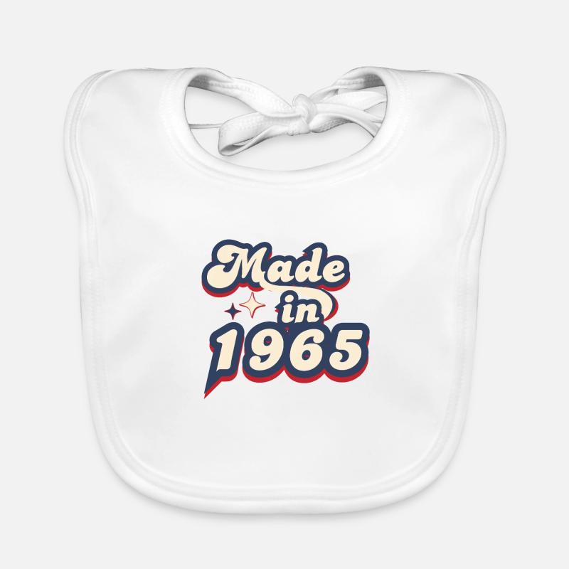 Made in 1965 retro - Bavoir bio Bébé - blanc