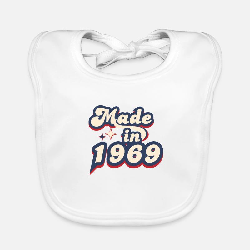 Made in 1969 Retro Organic Baby Bibs