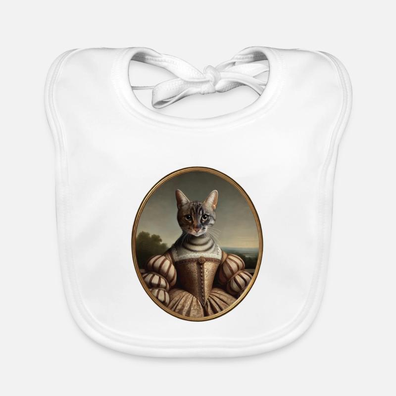 Chat du Bengale dans le style de la Renaissance Bavoir bio Bébé