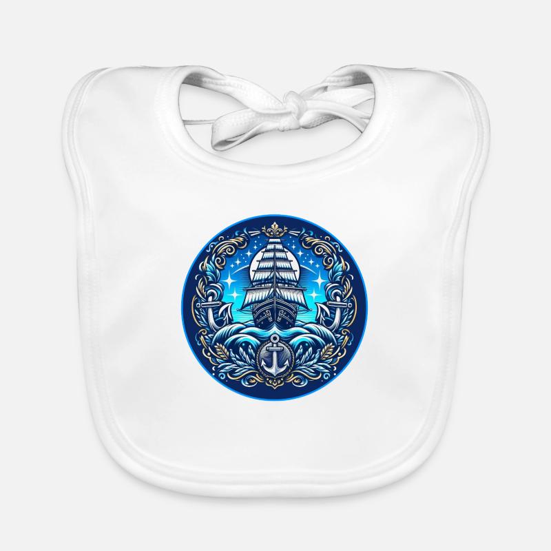 Sailing ship Organic Baby Bibs
