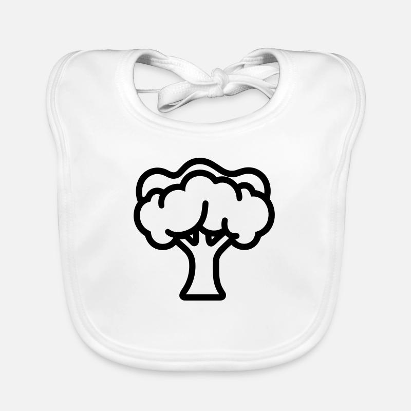 brocoli - Bavoir bio Bébé - blanc