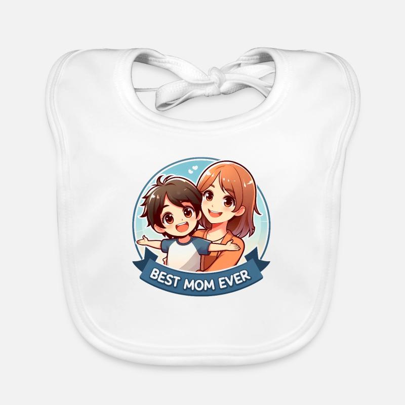 Muttertag - Eine Mutter und ihr Sohn Baby Bio-Lätzchen