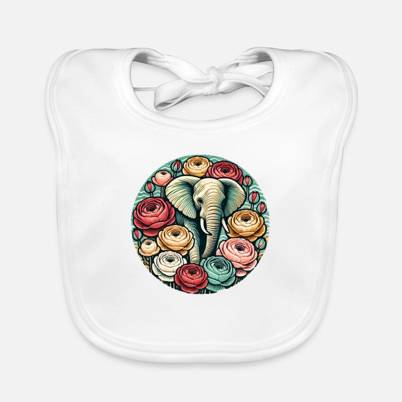 Éléphant Bavoir bio Bébé
