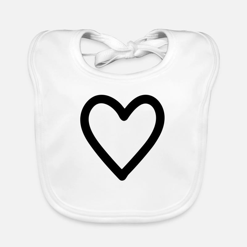 hjerte Hagesmække af økologisk bomuld