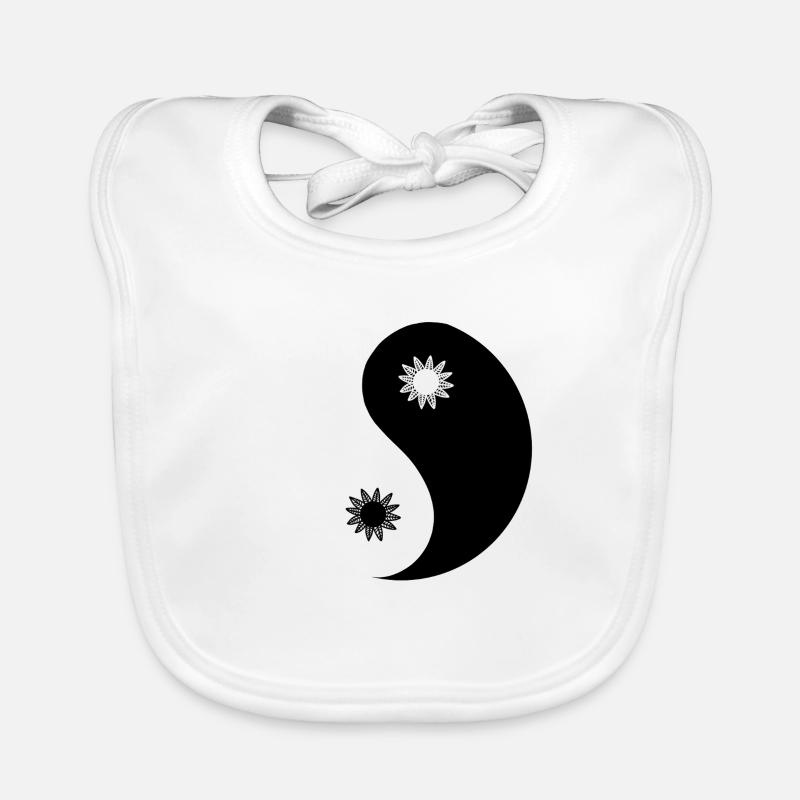 yin yang symbol Organic Baby Bibs