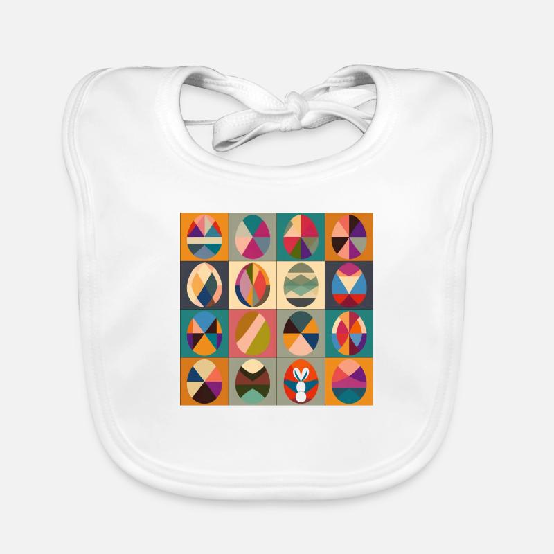 Easter Eggs Design No.12 Organic Baby Bibs