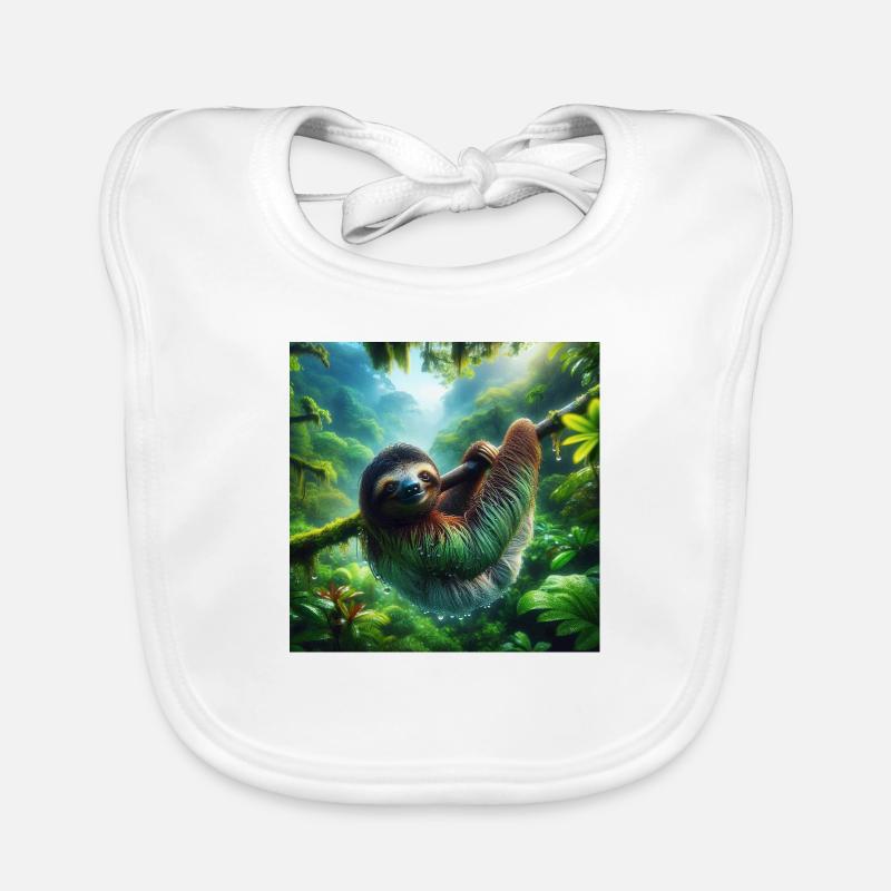 Sloth Wanderer Pura Vida Organic Baby Bibs