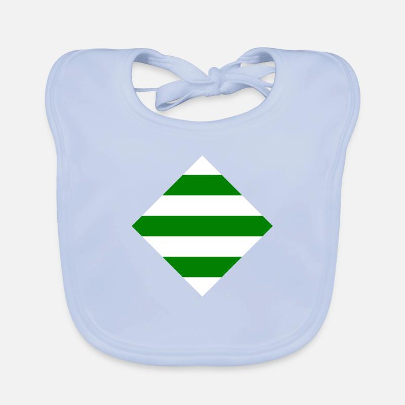 Vert et blanc Bavoir bio Bébé