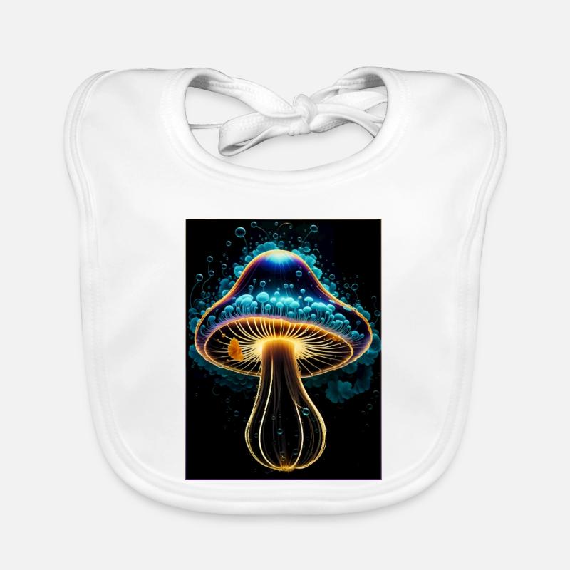 Glowing Mushroom Organic Baby Bibs