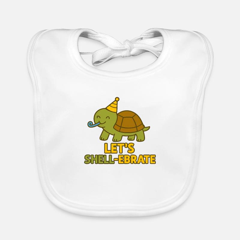 Let’s Shell-ebrate – Party Turtle Edition Organic Baby Bibs