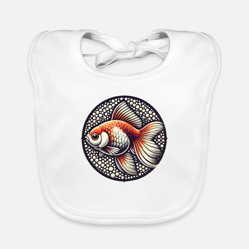 Poisson rouge Bavoir bio Bébé