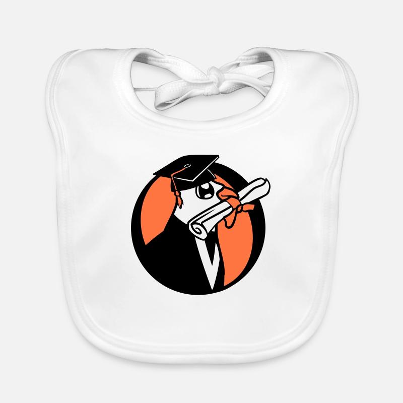 Deaf School Graduation College Certificate Certificate Certificate Organic Baby Bibs
