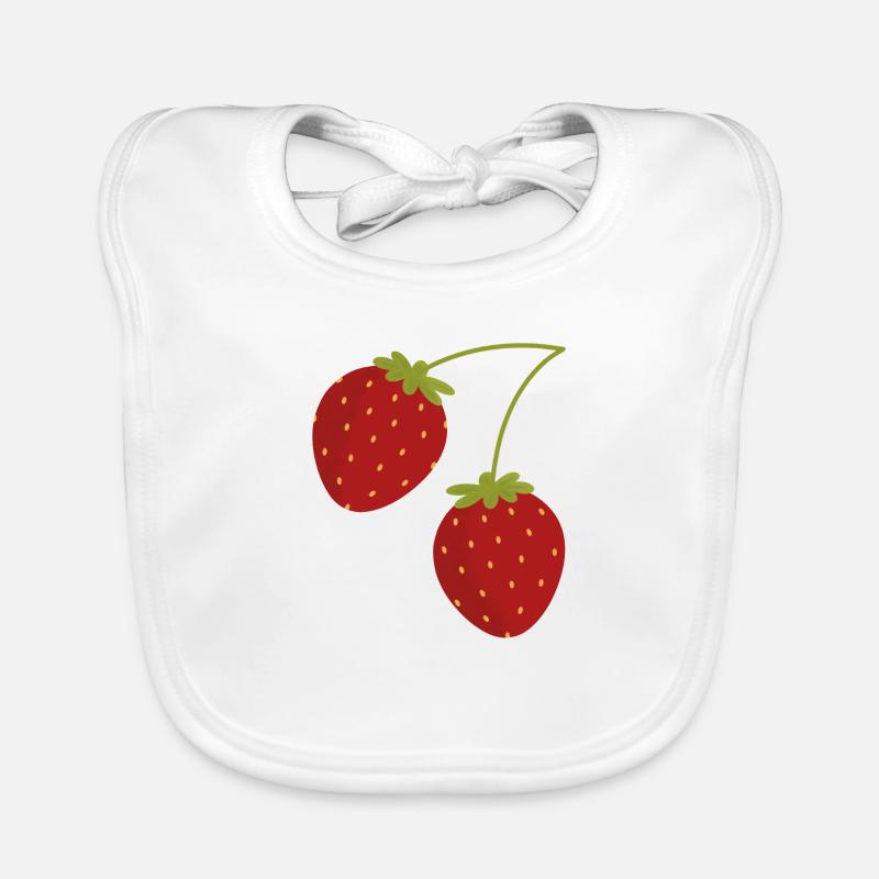 Strawberries Organic Baby Bibs