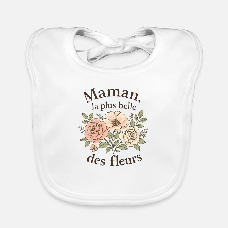 Mutter, die schönste aller Blumen Baby Bio-Lätzchen