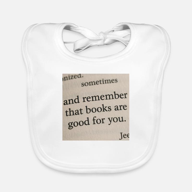 Buchseite - Bücher tun dir gut Baby Bio-Lätzchen