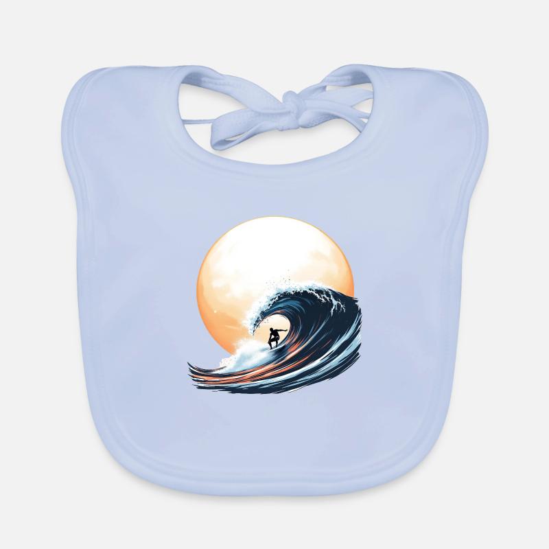 Surfer au soleil Bavoir bio Bébé