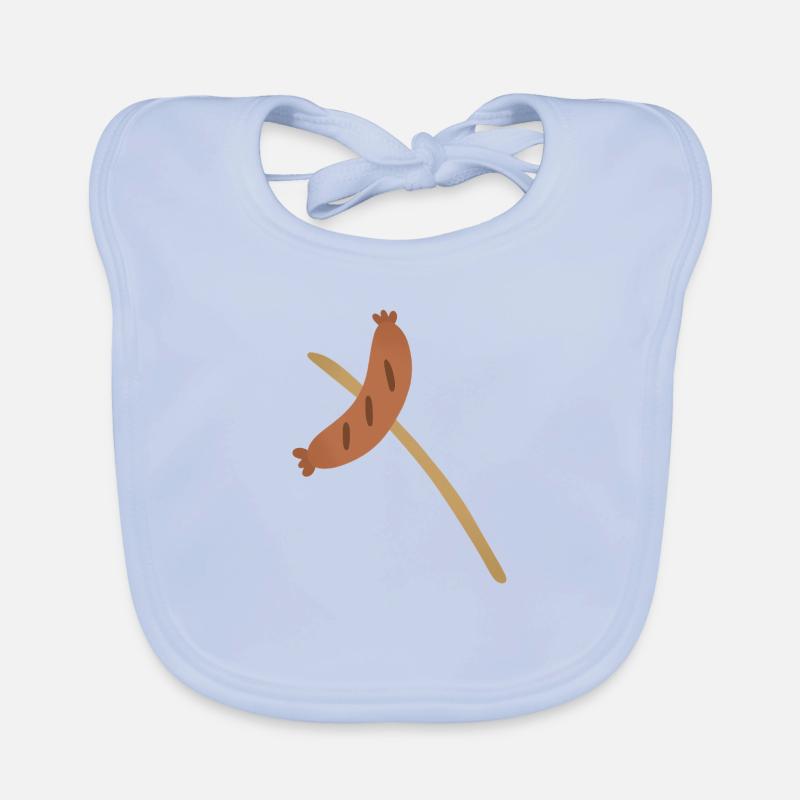 bratwurst on a stick Organic Baby Bibs