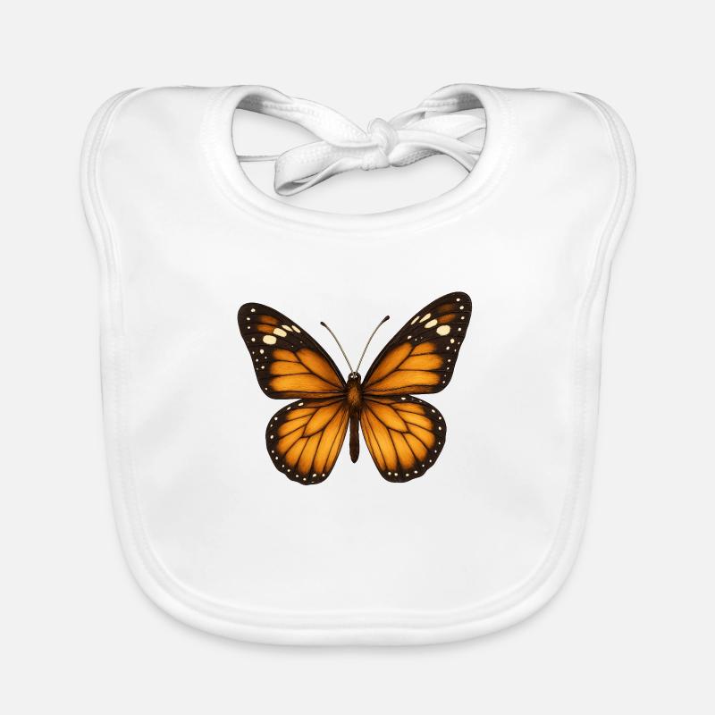 Monarch butterflies – delicate & majestic Organic Baby Bibs