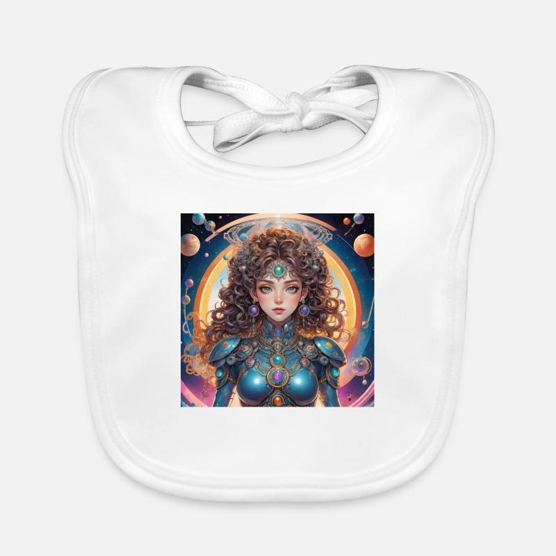 Princesse avec un halo dans l’espace Bavoir bio Bébé