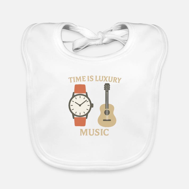 Tijd is luxe - Muziek Bio-slabbetje voor baby's