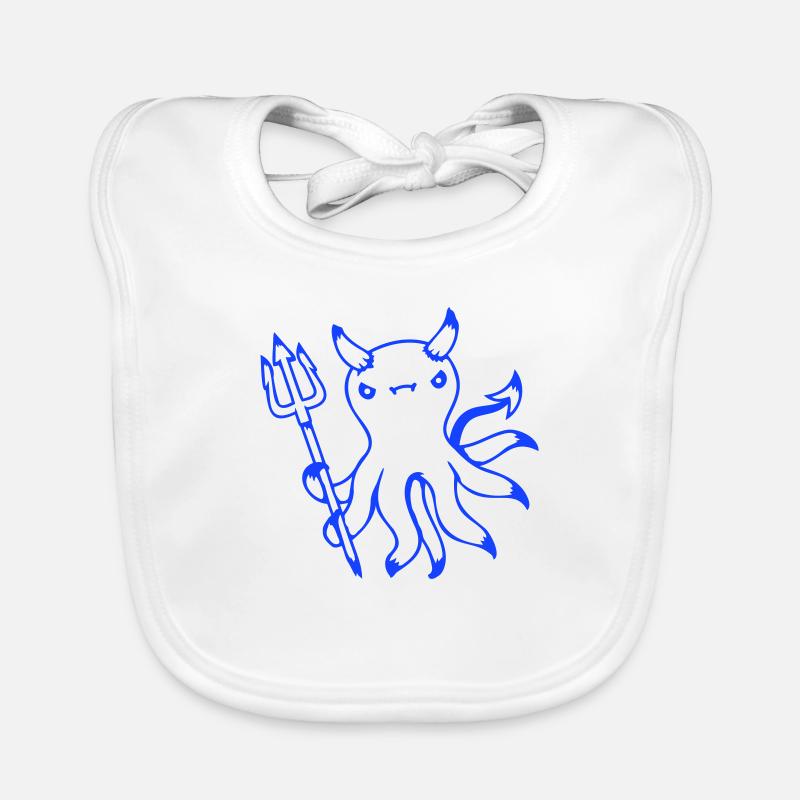 Octopus Devil Hell Satan Evil Purgatory Naughty Organic Baby Bibs