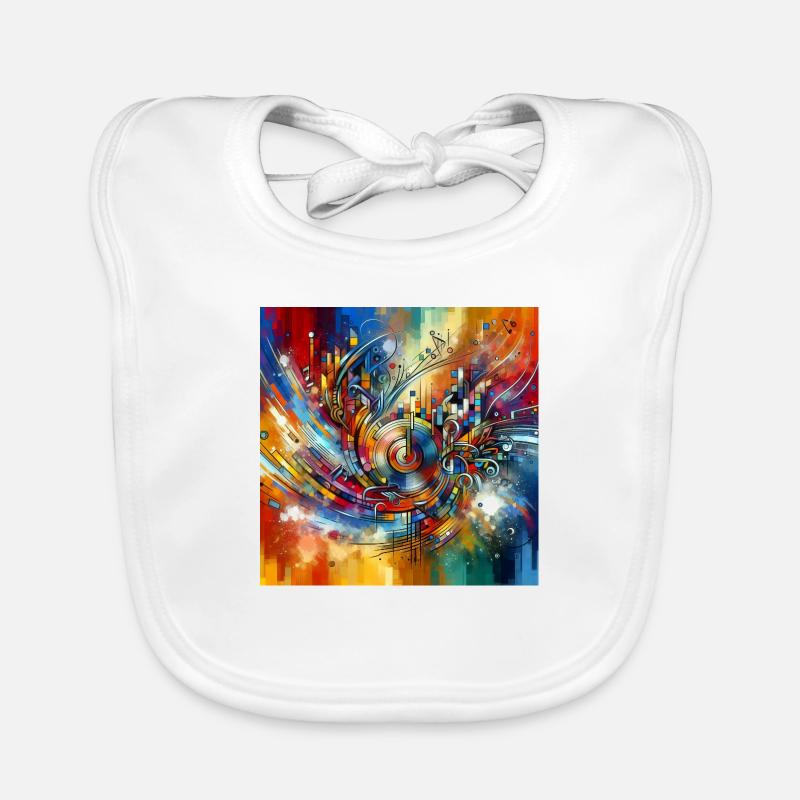 Explosion de Couleurs Abstraites Bavoir bio Bébé