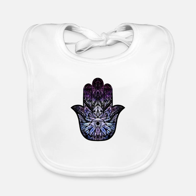 Cosmic Hamsa Organic Baby Bibs