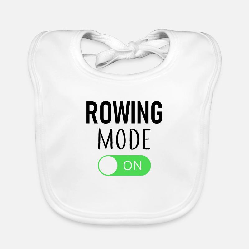 Rowing Mode On - Rowing - Rower - Rower Organic Baby Bibs