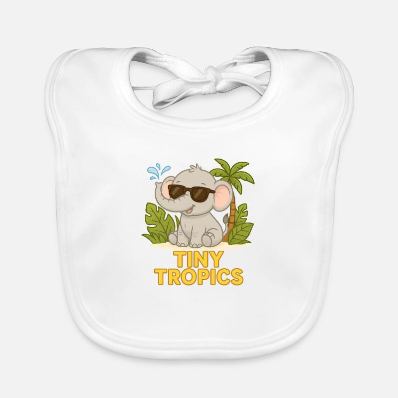 Tiny Tropics – Elephant Organic Baby Bibs
