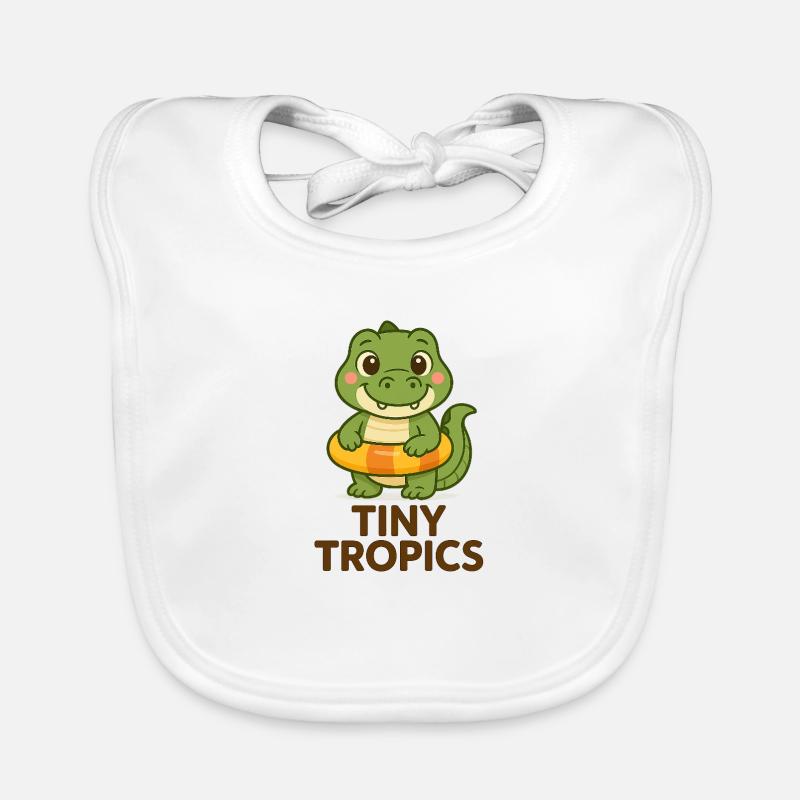 Tiny Tropics – Crocodile Organic Baby Bibs