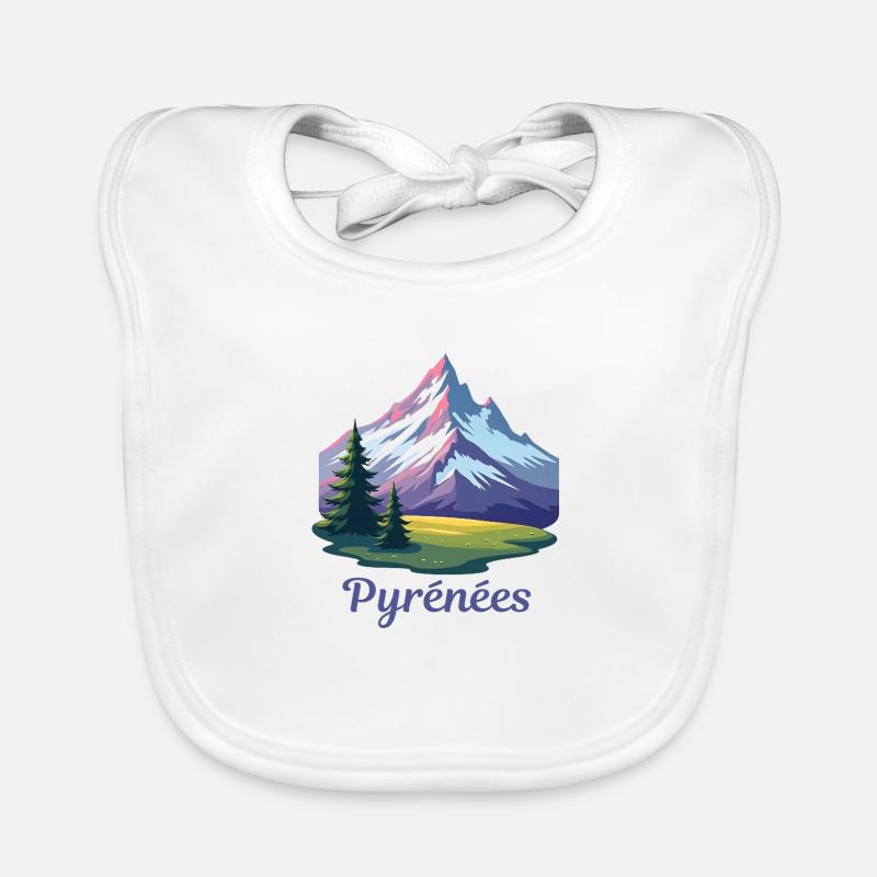 Pyrénées Pyrénées - Bavoir bio Bébé - blanc