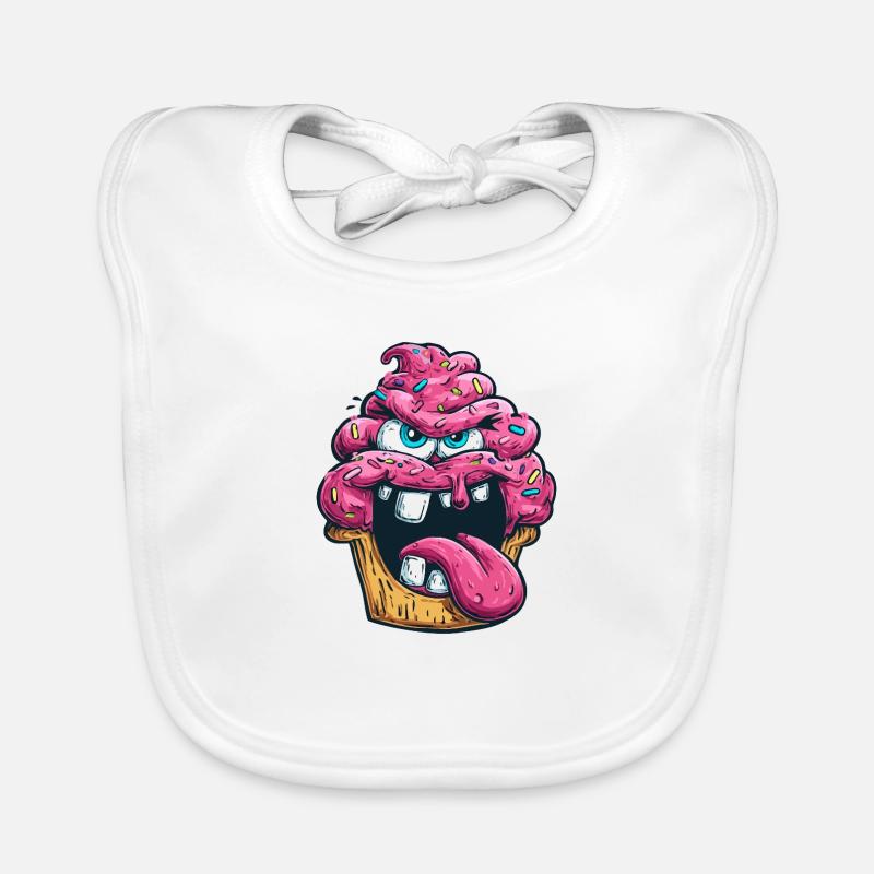 Crazy cupcake. Organic Baby Bibs