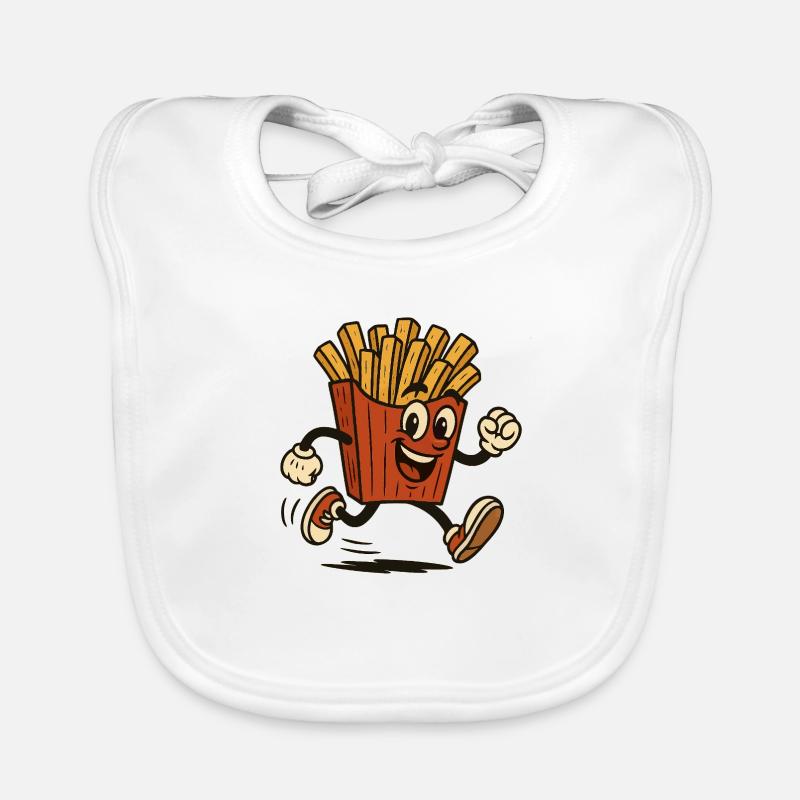 Frites colorées Bavoir bio Bébé